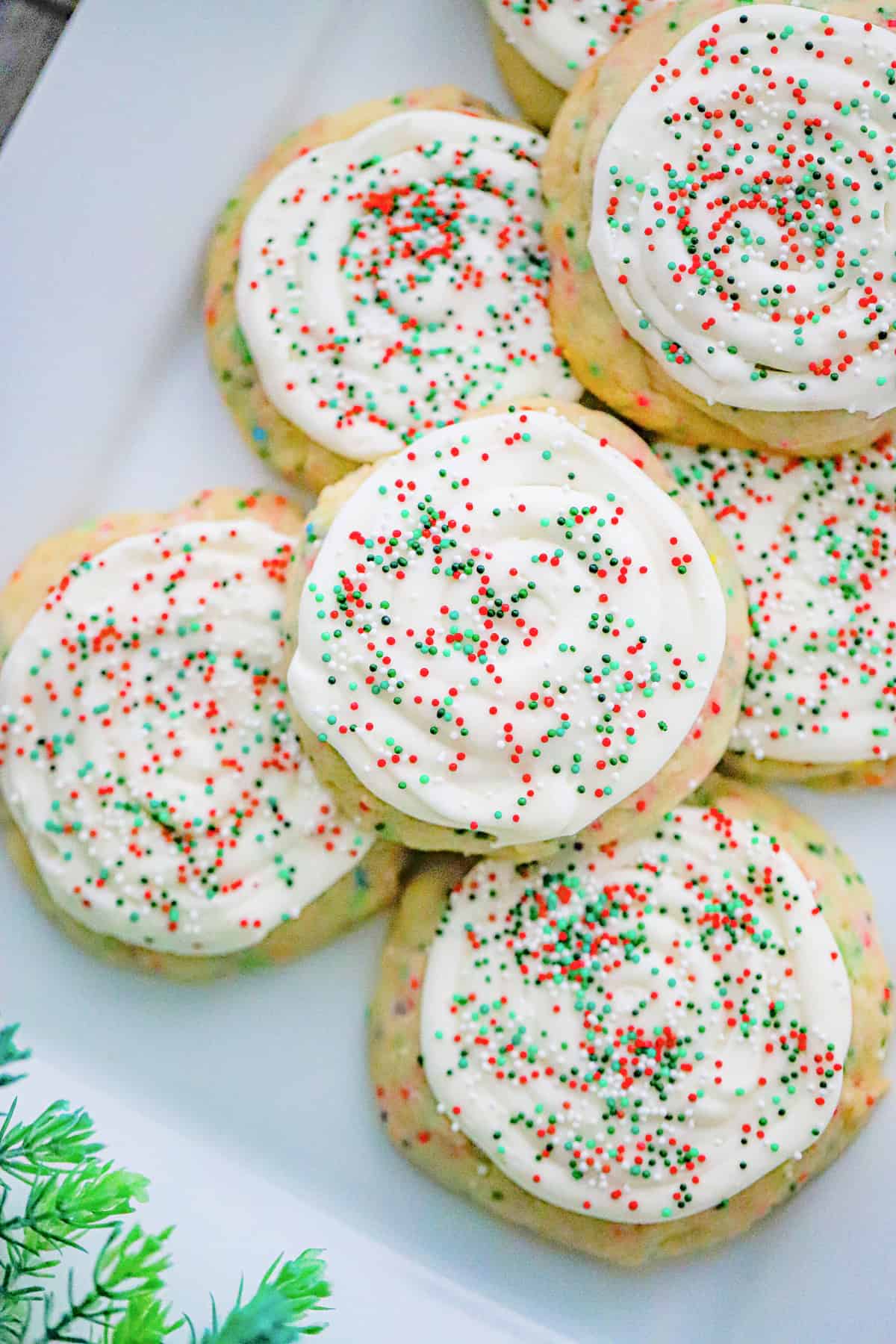 Christmas Sugar Crumbl Cookies