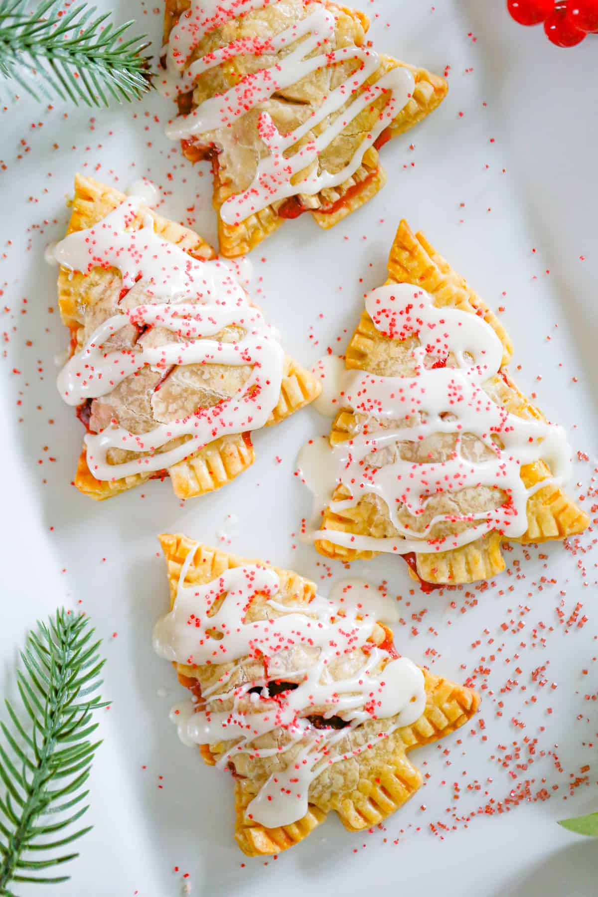 Christmas Tree Strawberry Hand Pies