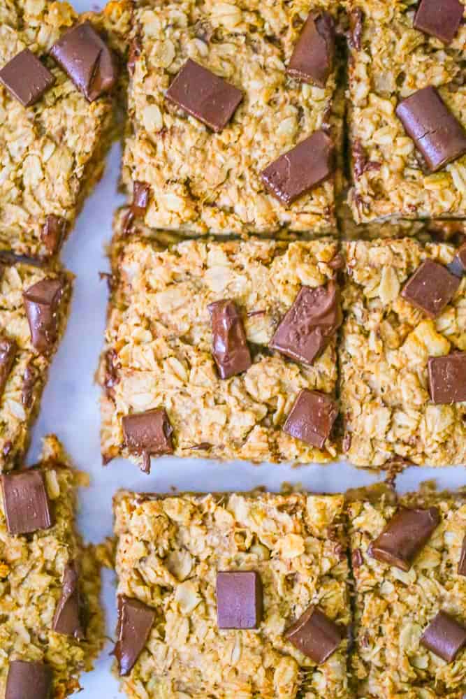 Healthy Chunky Monkey Oatmeal Bar Recipe