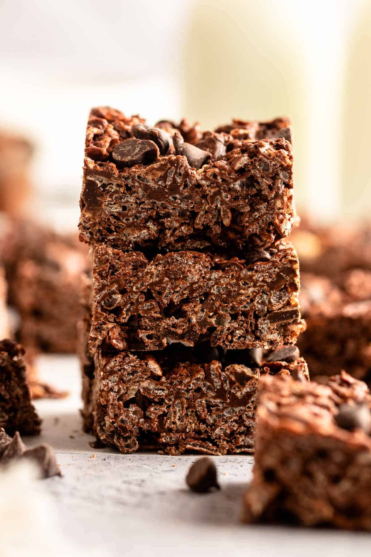 cocoa krispie treats - easy chocolate dessert recipes