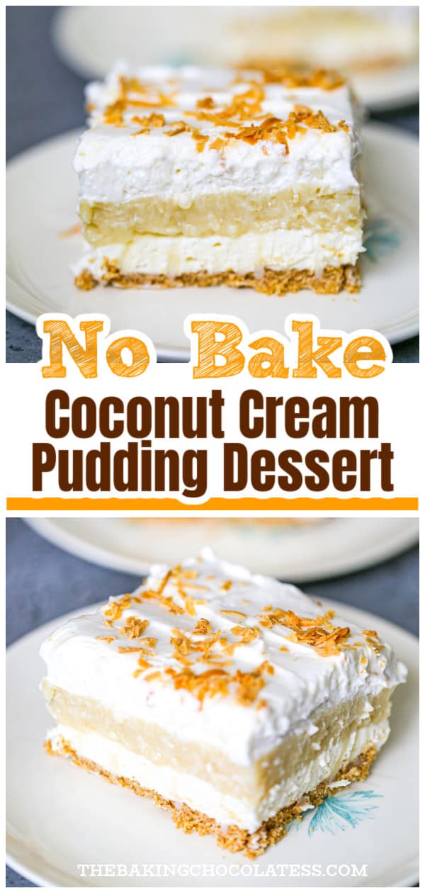 No Bake Coconut Cream Layered Dessert