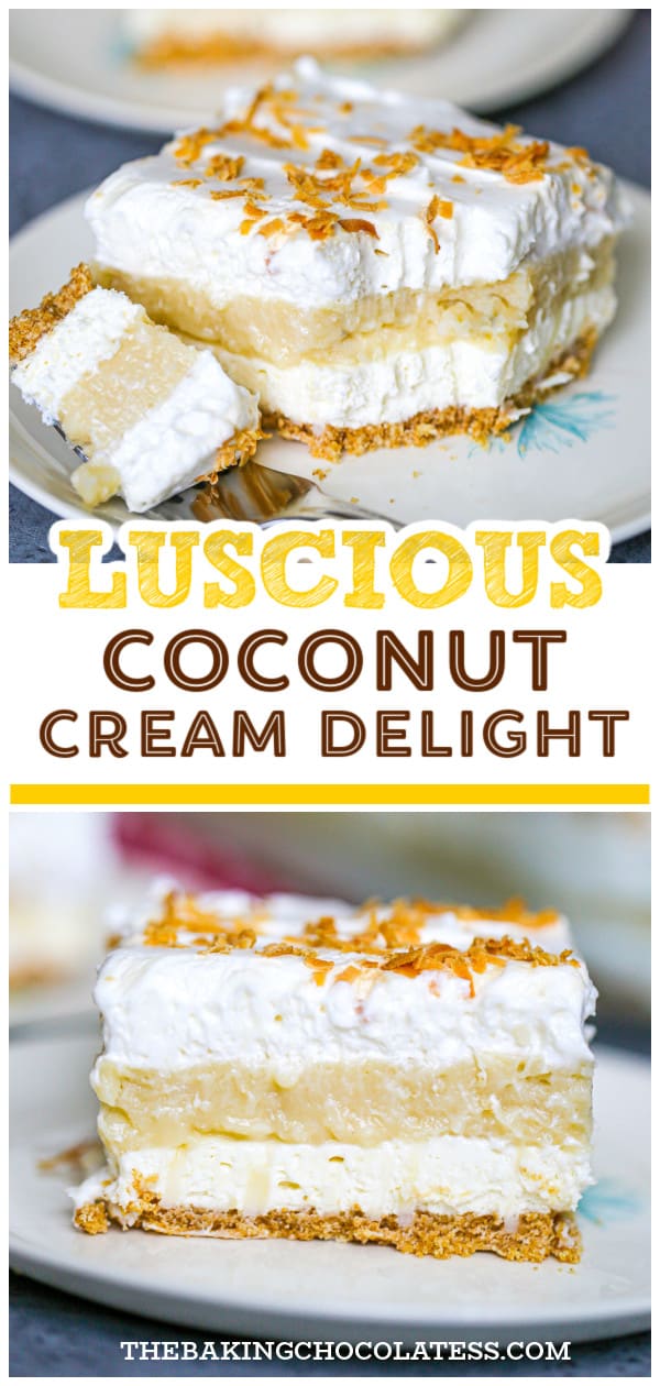 No Bake Coconut Cream Layered Dessert