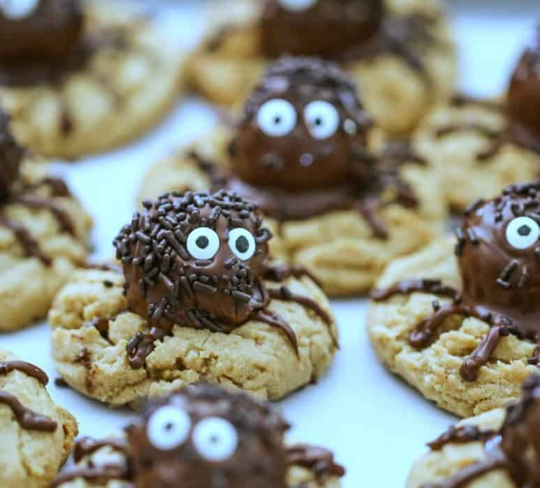 Spider Double Peanut Butter Truffle Cookies