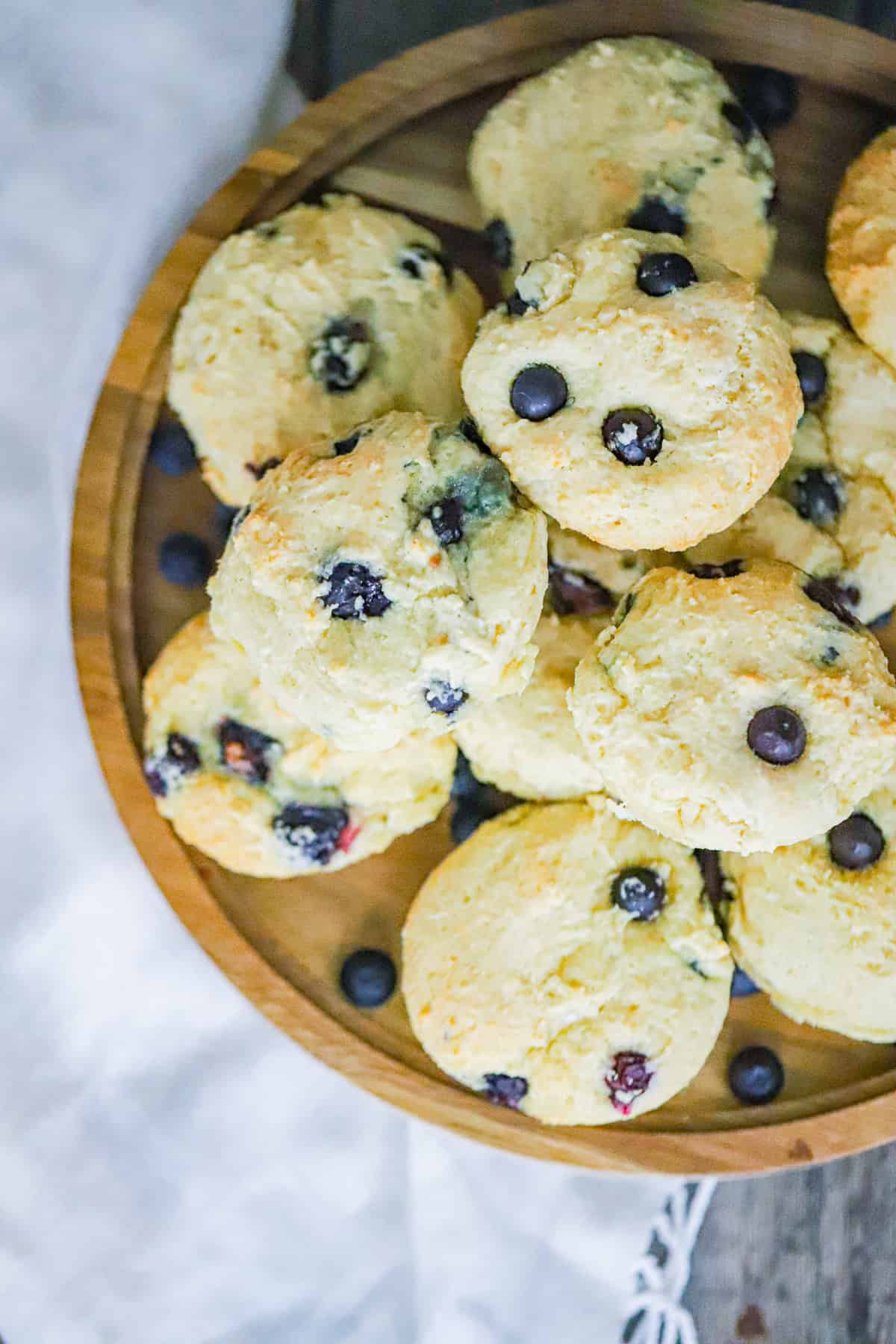cottage cheese blueberry muffins with golden tops