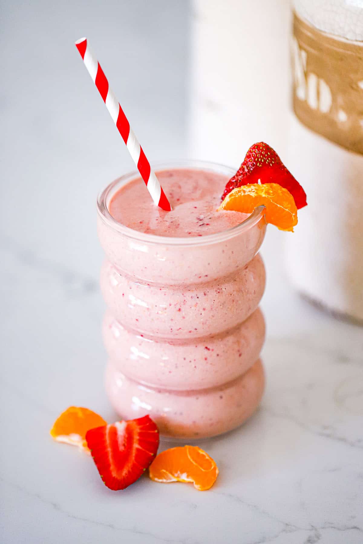 banana strawberry orange cottage cheese smoothie
