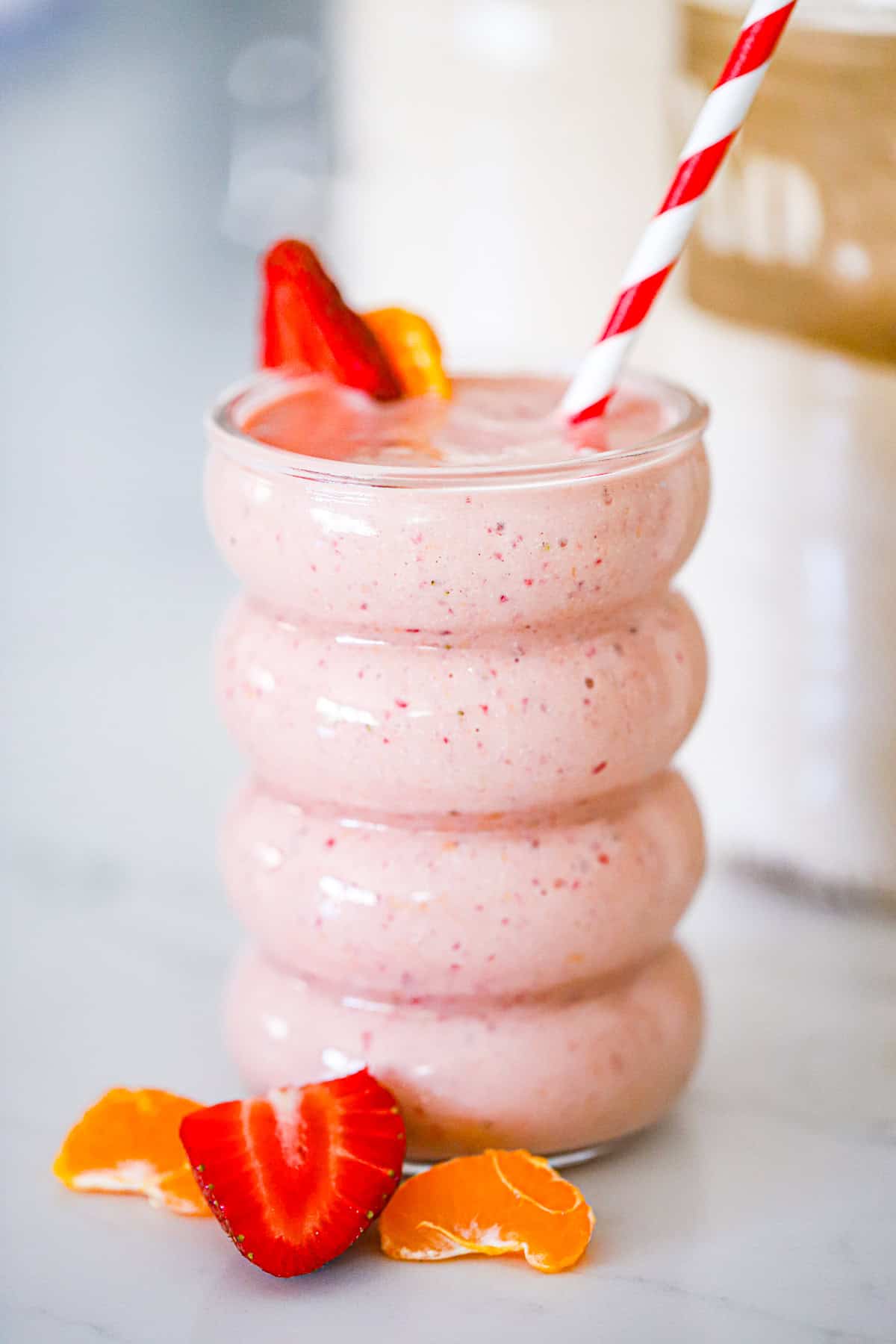 Banana Strawberry Orange Cottage Cheese Smoothie