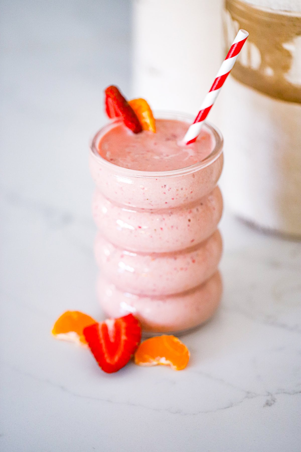 banana strawberry orange cottage cheese smoothie