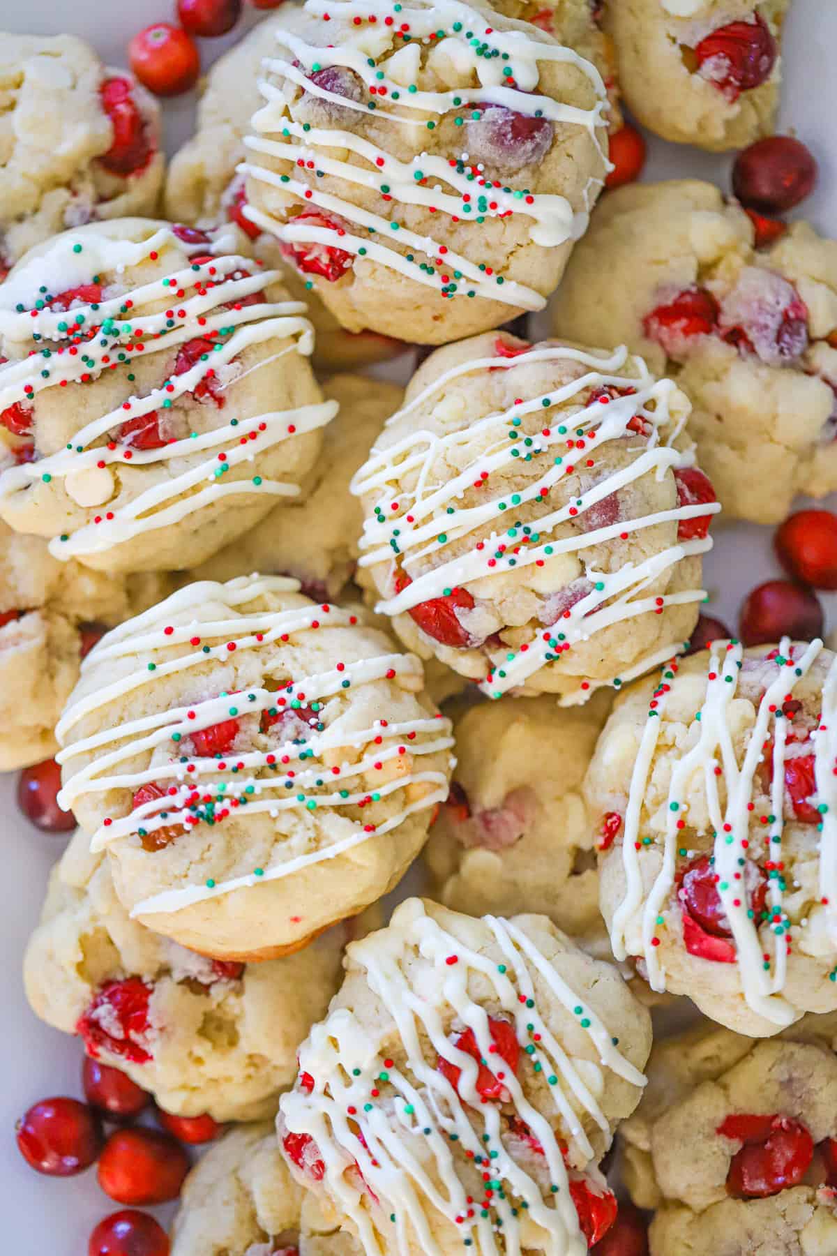Holiday White Chocolate Cranberry Cookies