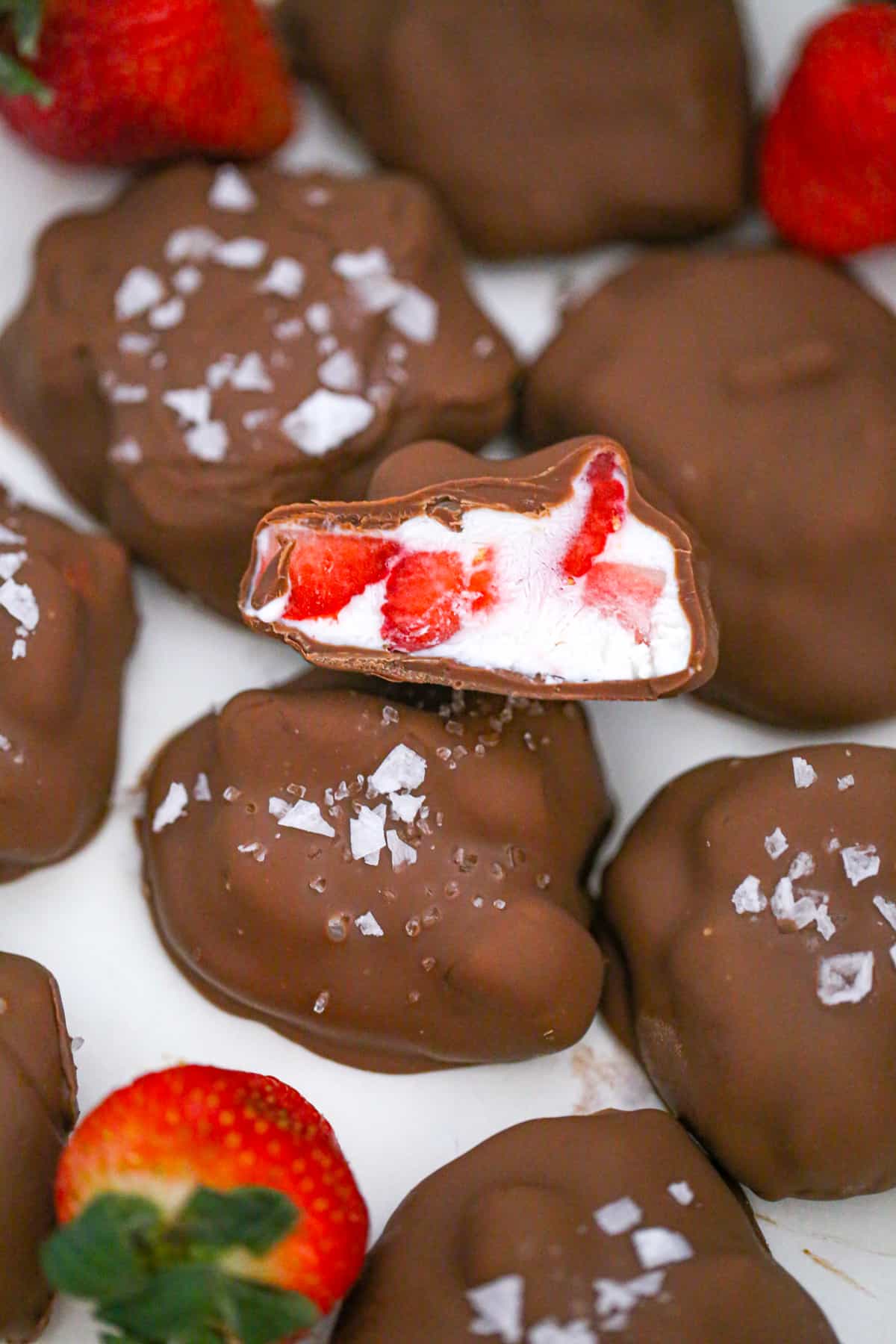 frozen chocolate covered strawberry yogurt clusters recipe