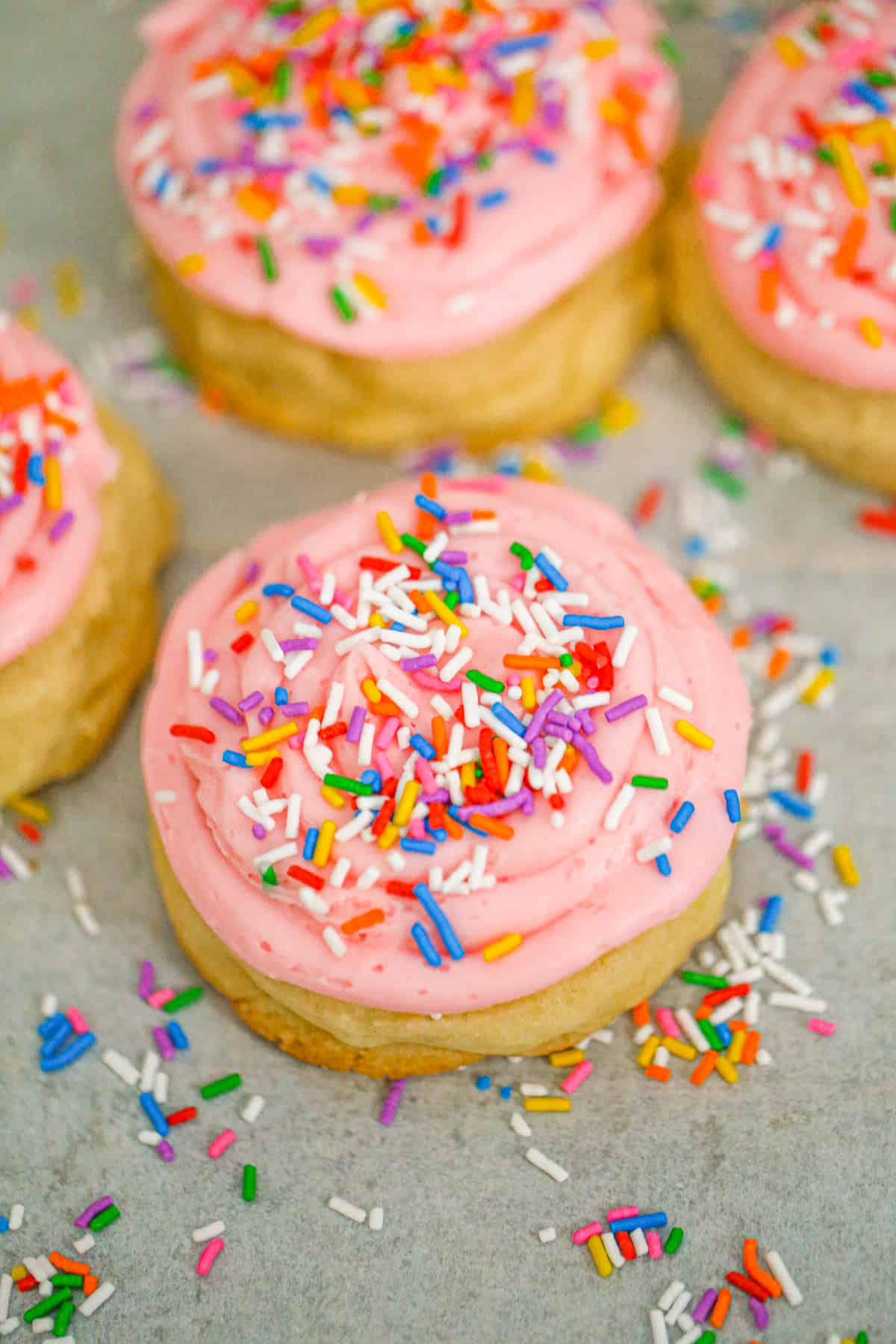 copycat pink crumbl cookie sugar cookie recipe