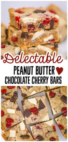 Peanut Butter Chocolate Cherry Bars