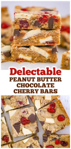 Peanut Butter Chocolate Cherry Bars