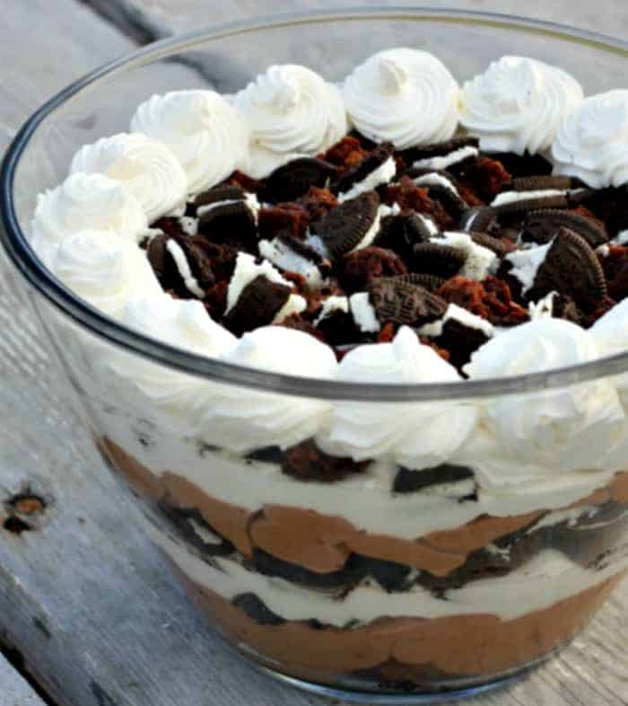 Double Stuff Oreo Brownie Chocolate Mousse Trifle