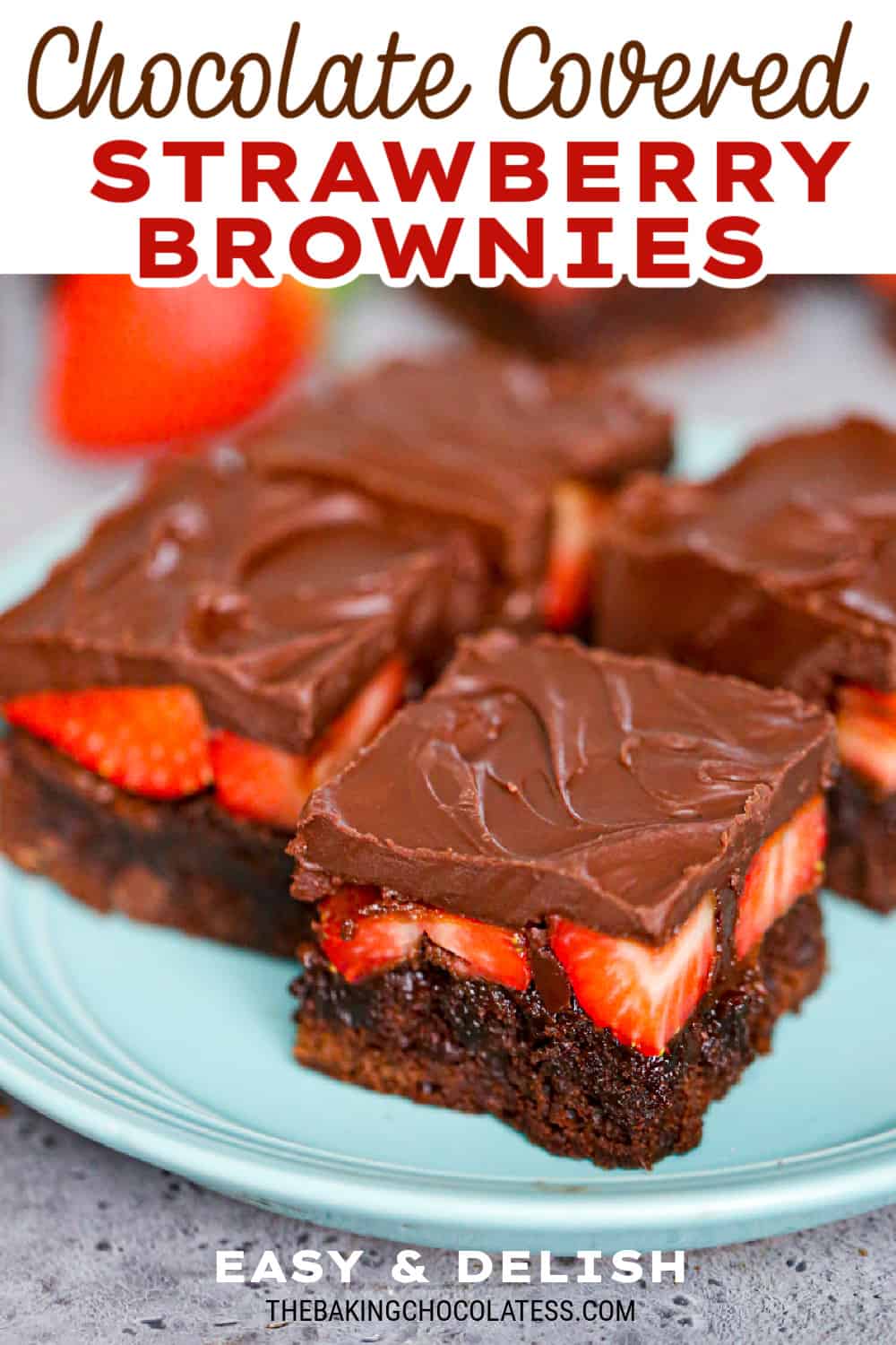 chocolate covered strawberry brownies recipe