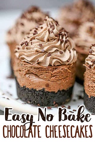 Triple Chocolate Cheesecakes