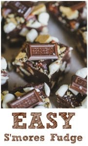 Easy S'mores Fudge fudge with s'mores recipe marshmallow graham s'more fudge
