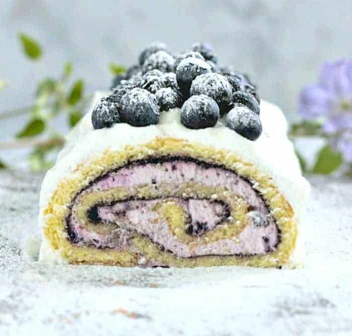 Blueberry Elderberry Cake Roll - It's Luscious!