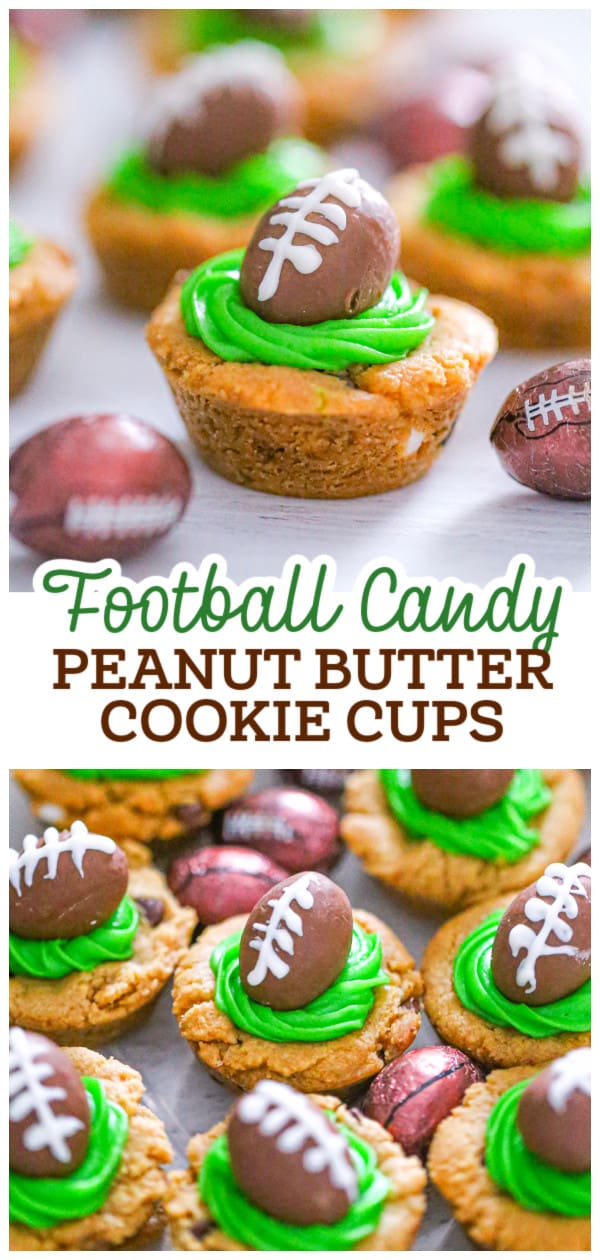 Chocolate Football Peanut Butter Cookies
