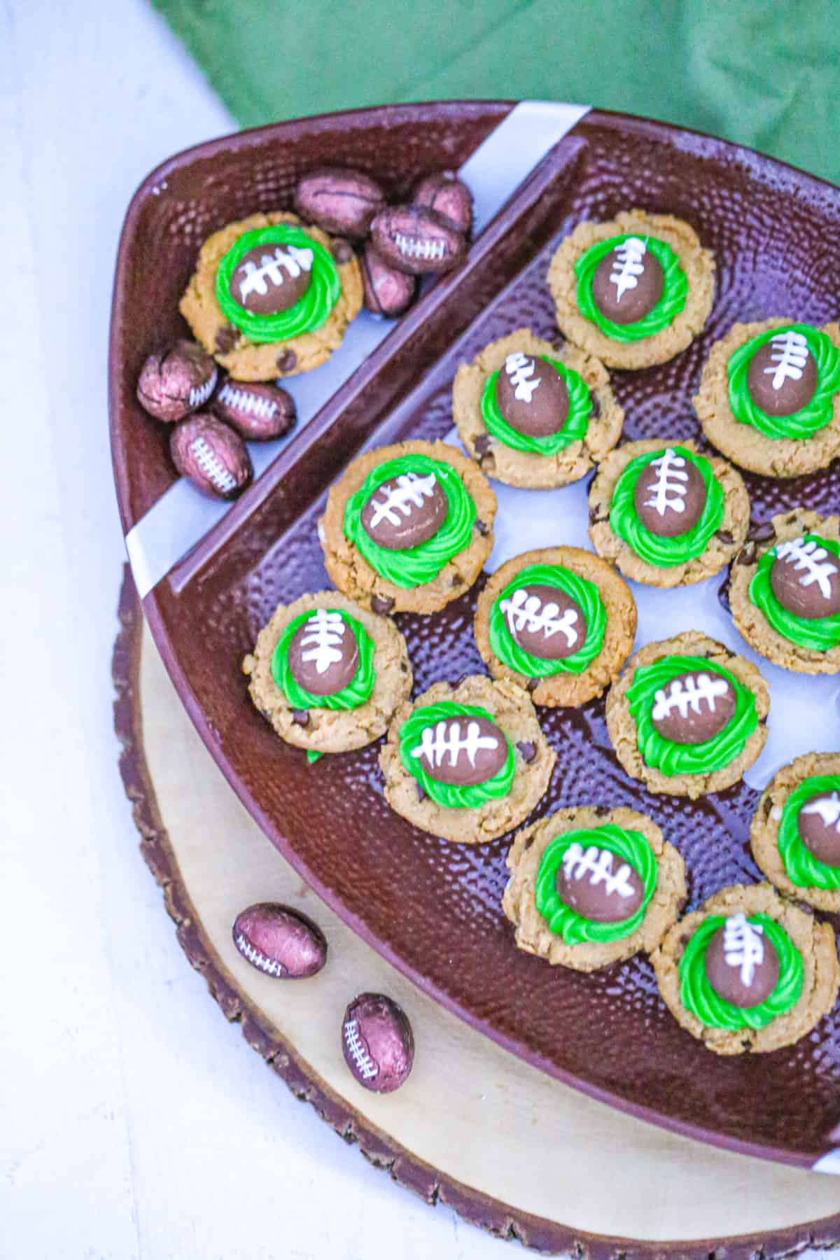 Chocolate Candy Football Peanut Butter Cookies cup recipe 