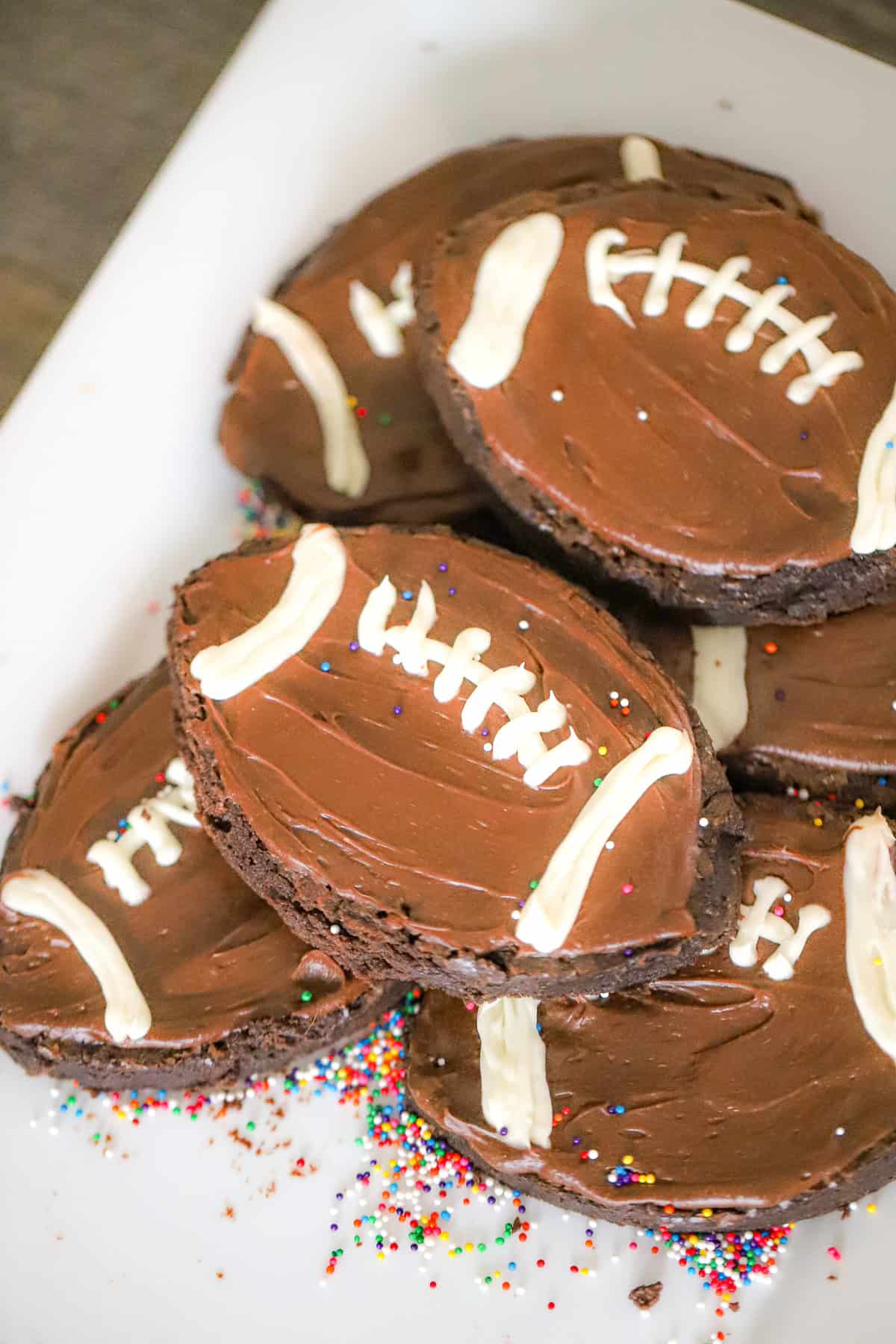 Easy Football Brownies