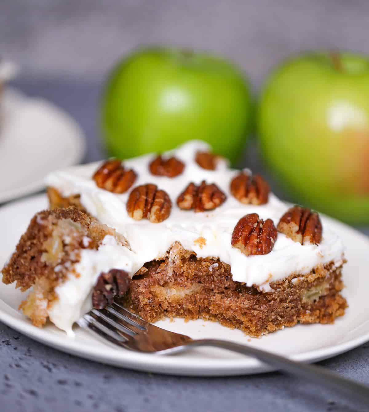 German Spiced Apple Cake recipe cream cheese frosting