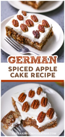 German Spiced Apple Cake recipe cream cheese frosting