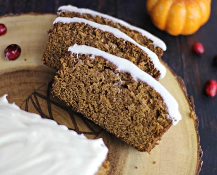 Starbuck's Gingerbread Loaf with Lemon Cream Cheese Buttercream Frosting