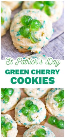Shamrock GREEN CHERRY COOKIES
