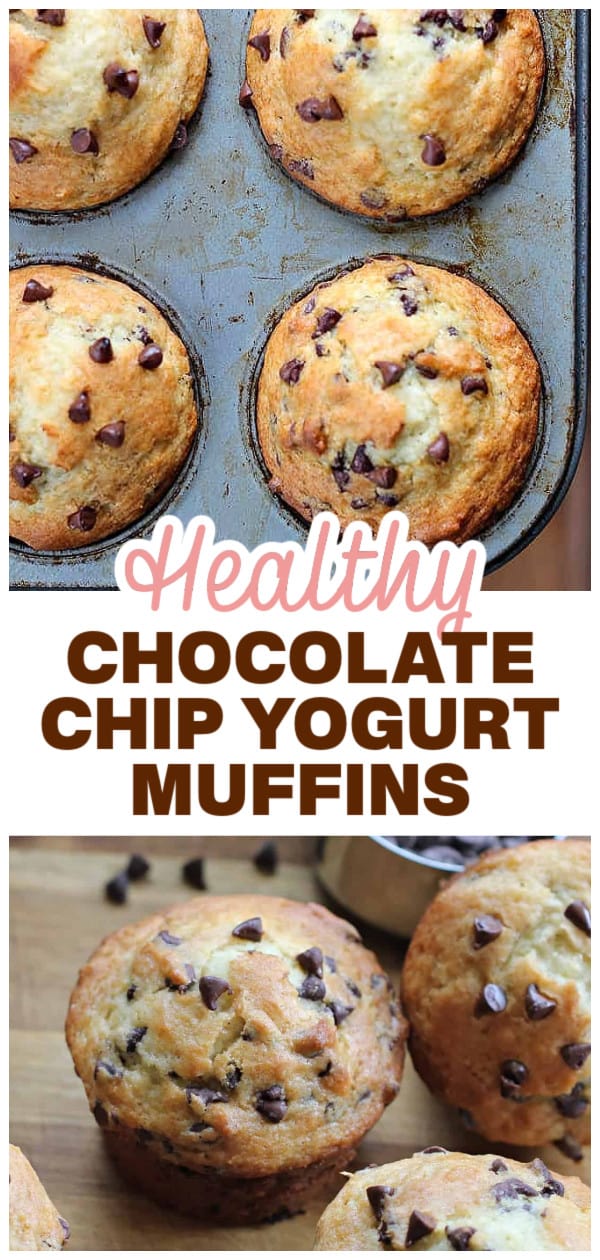 Healthy CHOCOLATE CHIP YOGURT MUFFINS