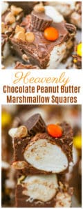 Heavenly Chocolate Peanut Butter Marshmallow Squares