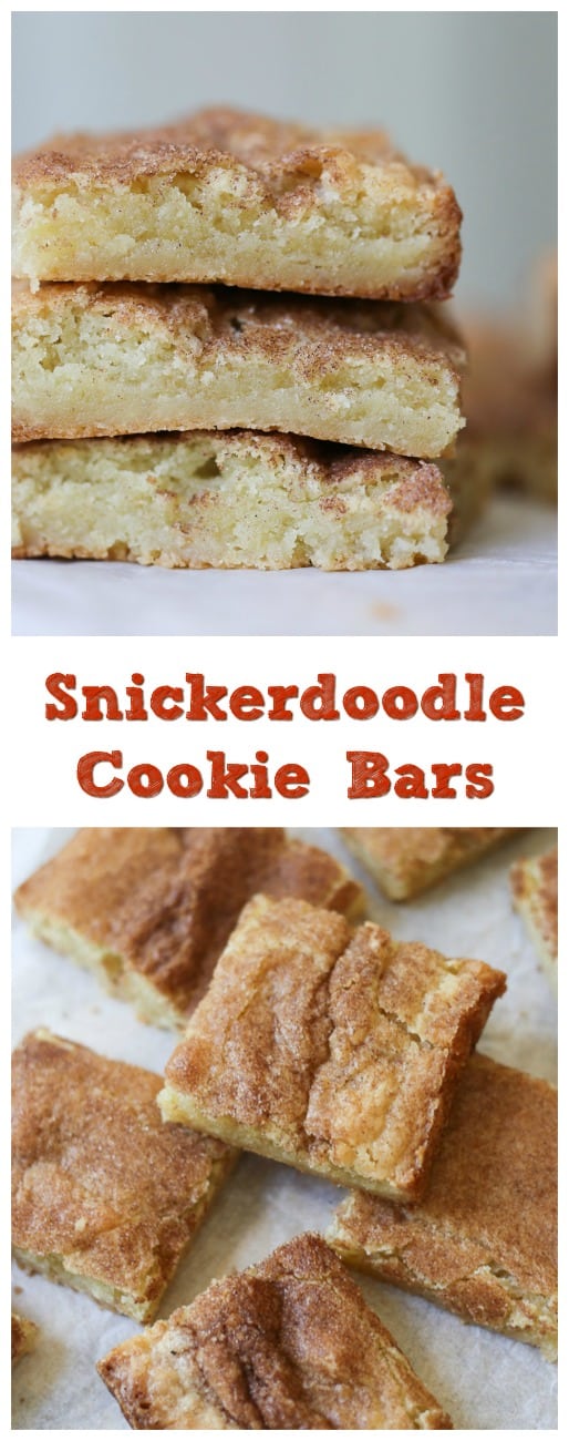 Home-made Snickerdoodle Cookie Bars