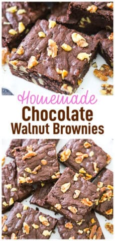 Homemade Chocolate Walnut Brownies