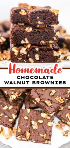 Homemade Chocolate Walnut Brownies