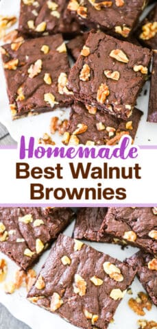 Homemade Chocolate Walnut Brownies