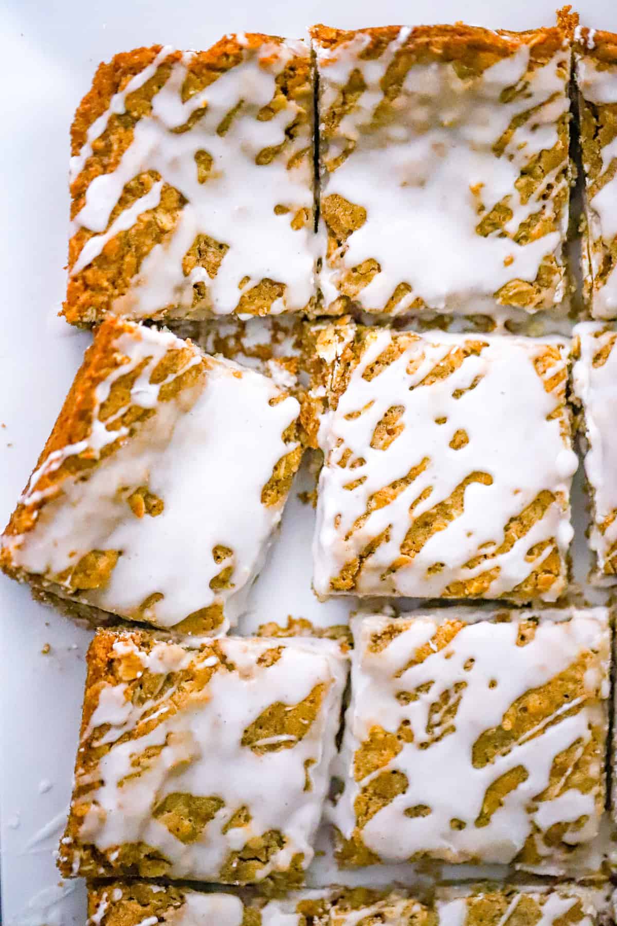 Iced Oatmeal Cookie Bars