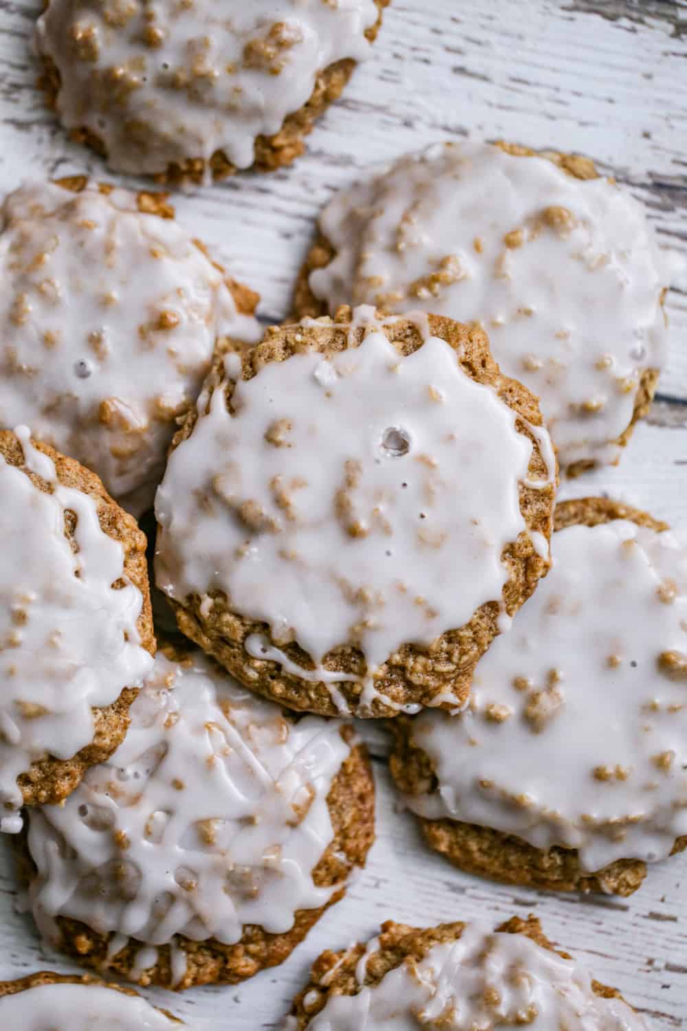 vanilla glaze on cookies