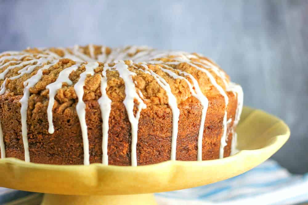 full view of Streusel Coffee Cake Pound Cake