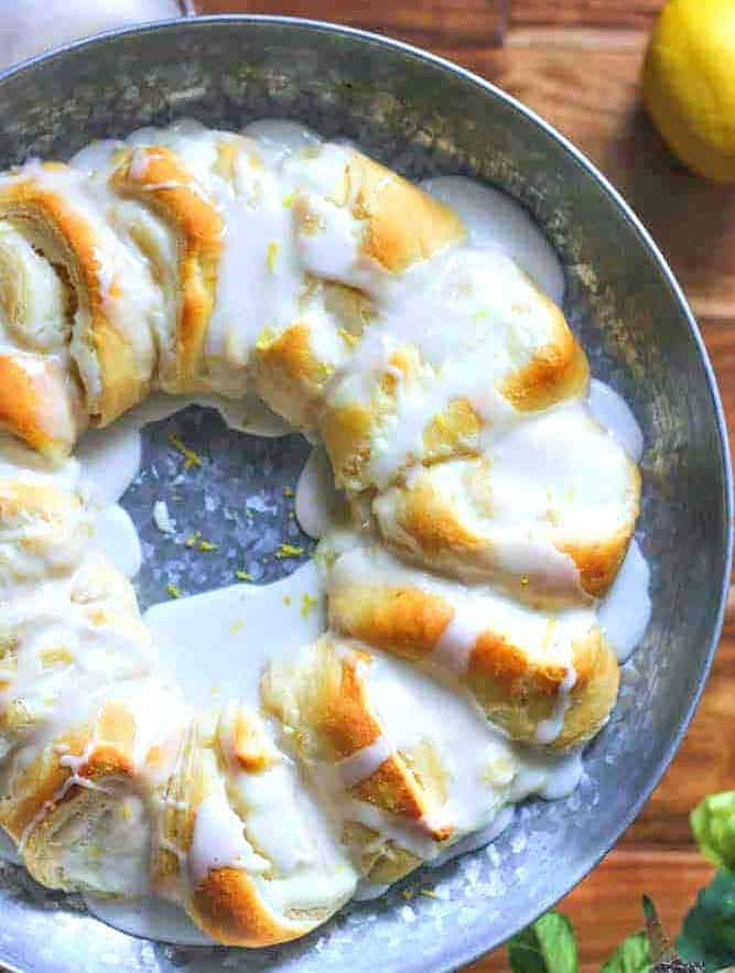 Lemon-Cream Cheese Crescent Ring