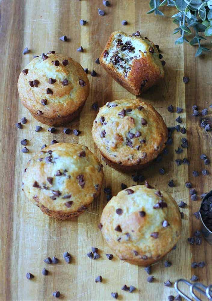 greek yogurt chocolate chip muffins