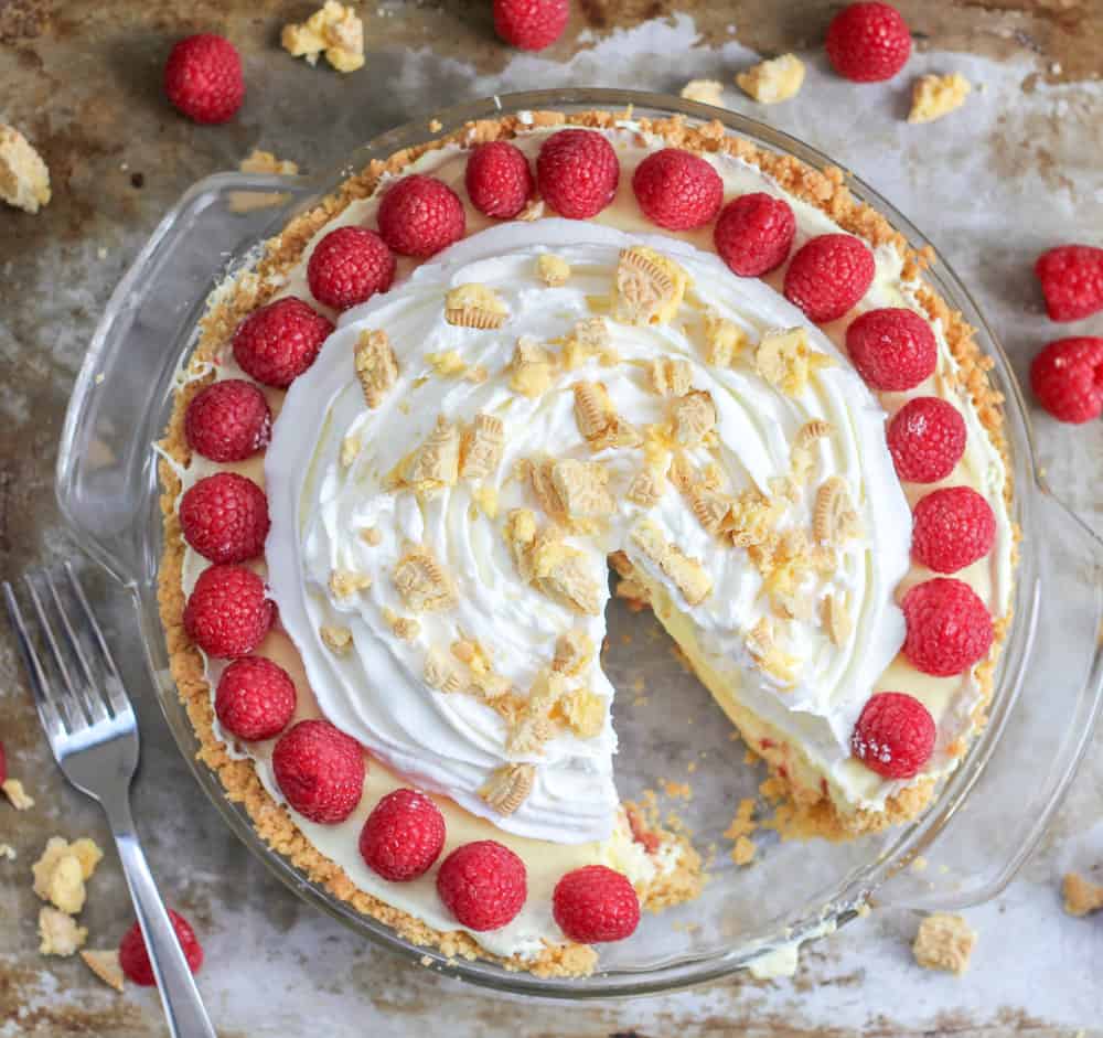 Luscious Red Raspberry Lemon Dream Pie