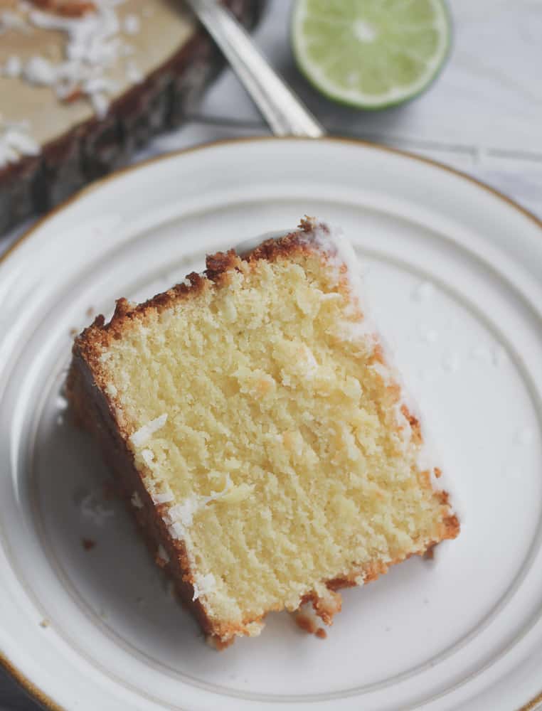 Luscious Coconut Lime Margarita Pound Cake