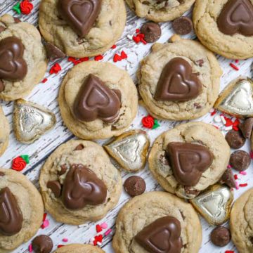 Chocolate Heart Peanut Butter Cookies
