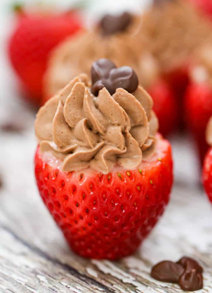 OMG Chocolate Cheesecake Stuffed Strawberries