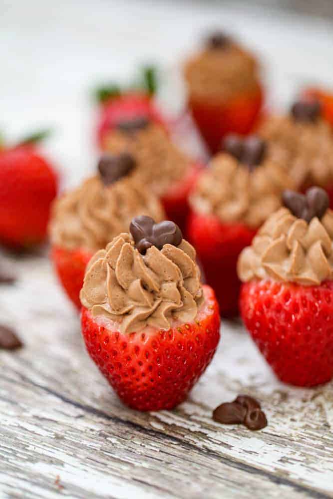 OMG Chocolate Cheesecake Stuffed Strawberries