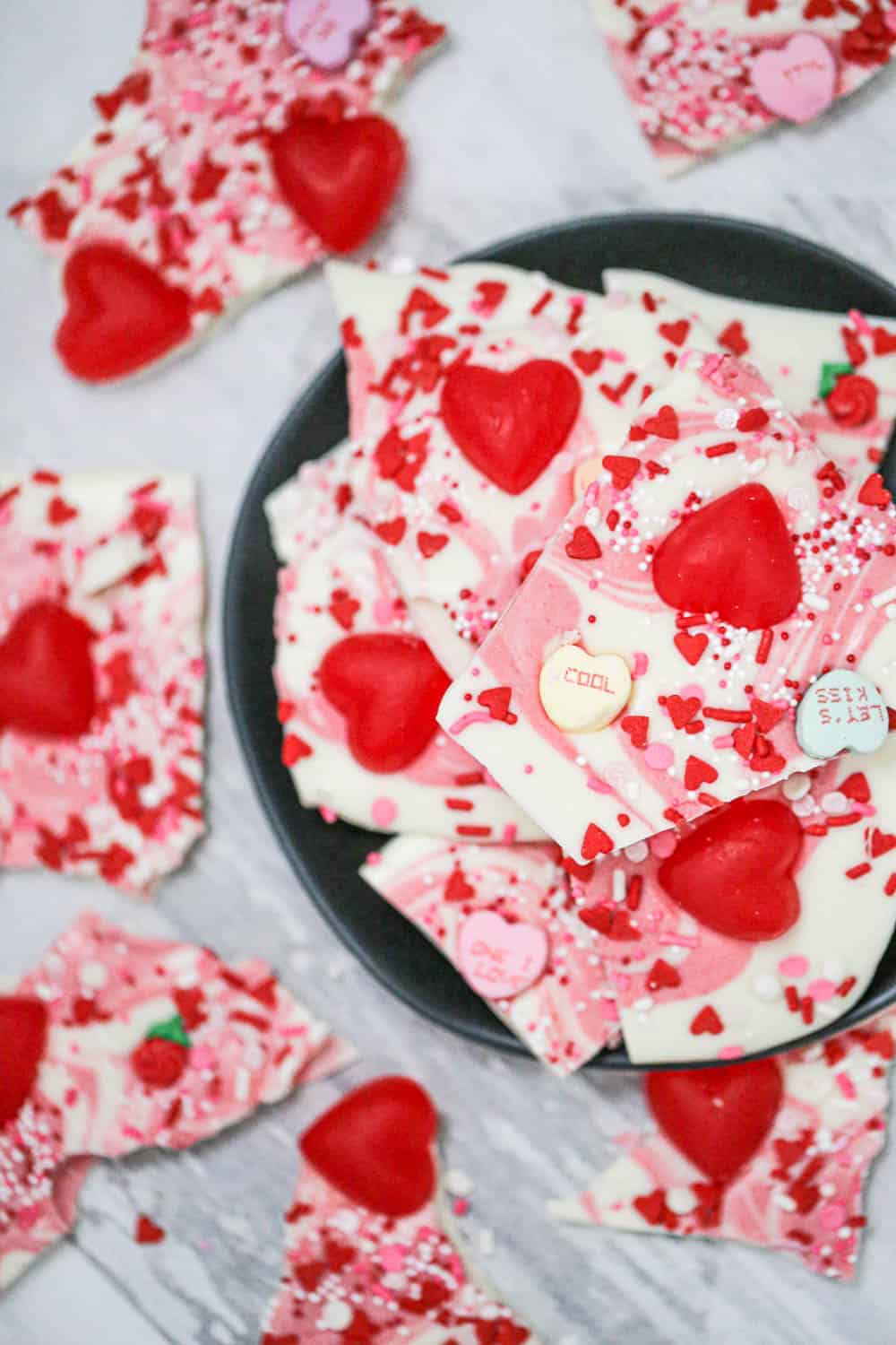 Easy Valentine Chocolate Bark