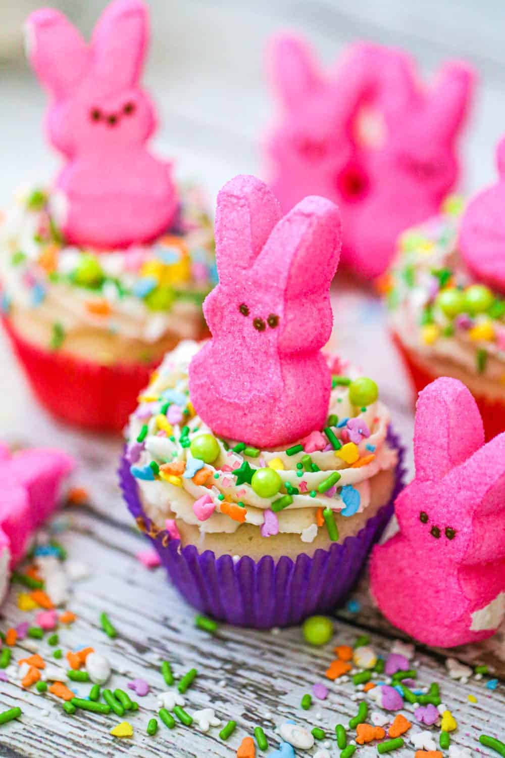 Easter Bunny Peep Cupcakes