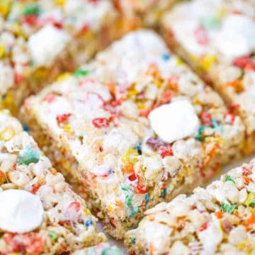Rainbow Rice Krispie Marshmallow Treats