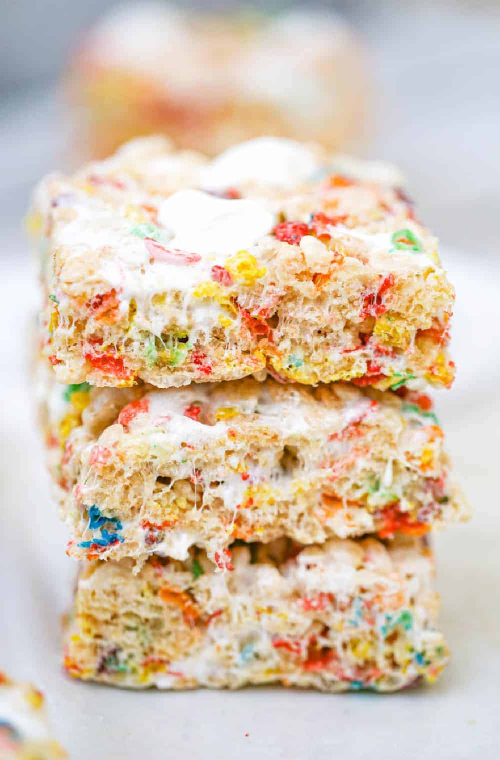 Rainbow Rice Krispie Marshmallow Treats