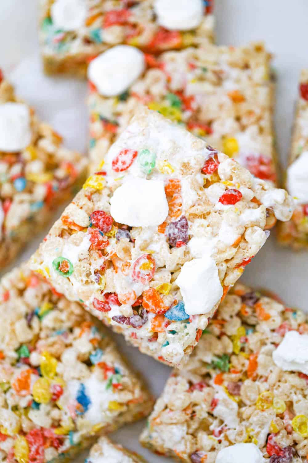 Rainbow Rice Krispie Marshmallow Treats