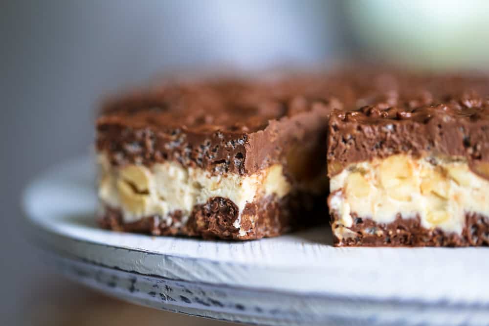 no bake chocolate peanut butter nutty crunch bars recipe